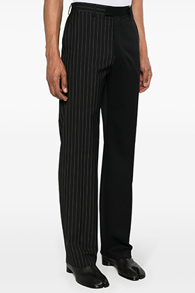 M6 Pinstriped and Black Wool Pants